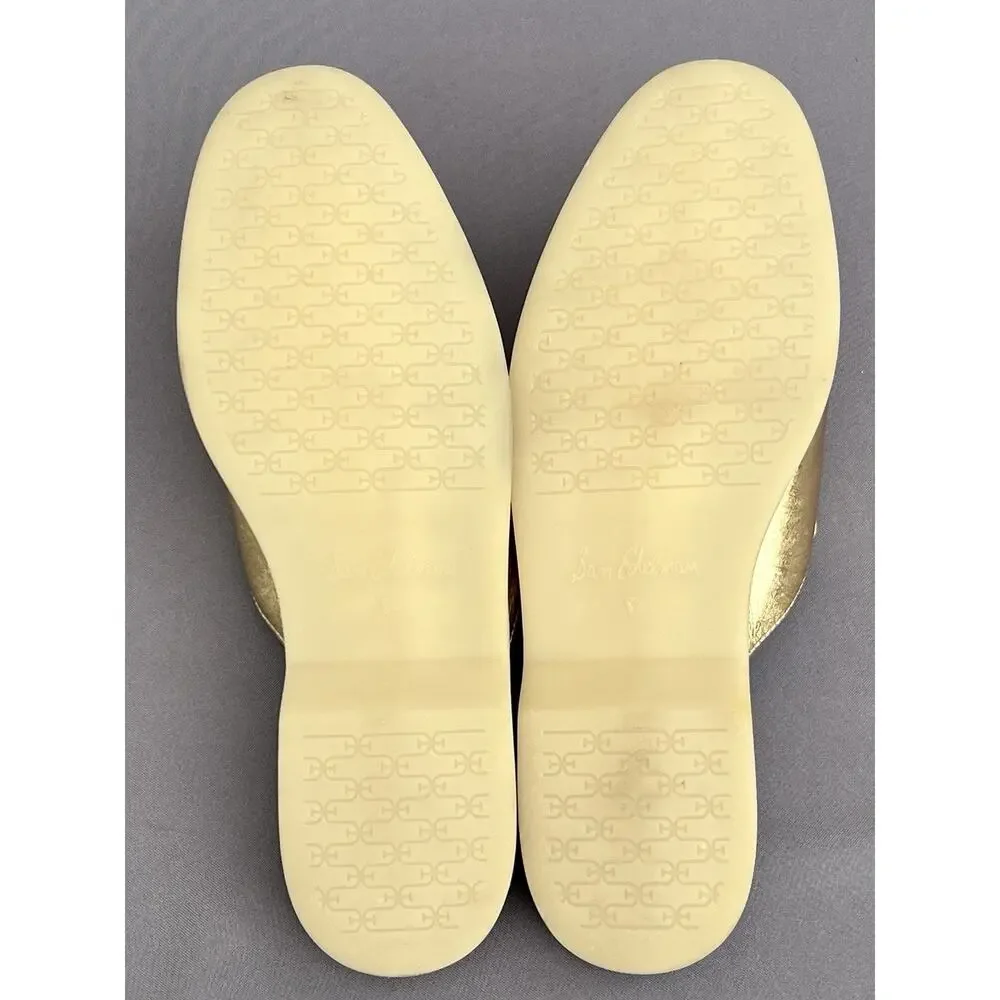 SAM EDELMAN Kira Mule Leather upper Women’s Shoes Amber Gold 8.5 US Size - Picture 10 of 13